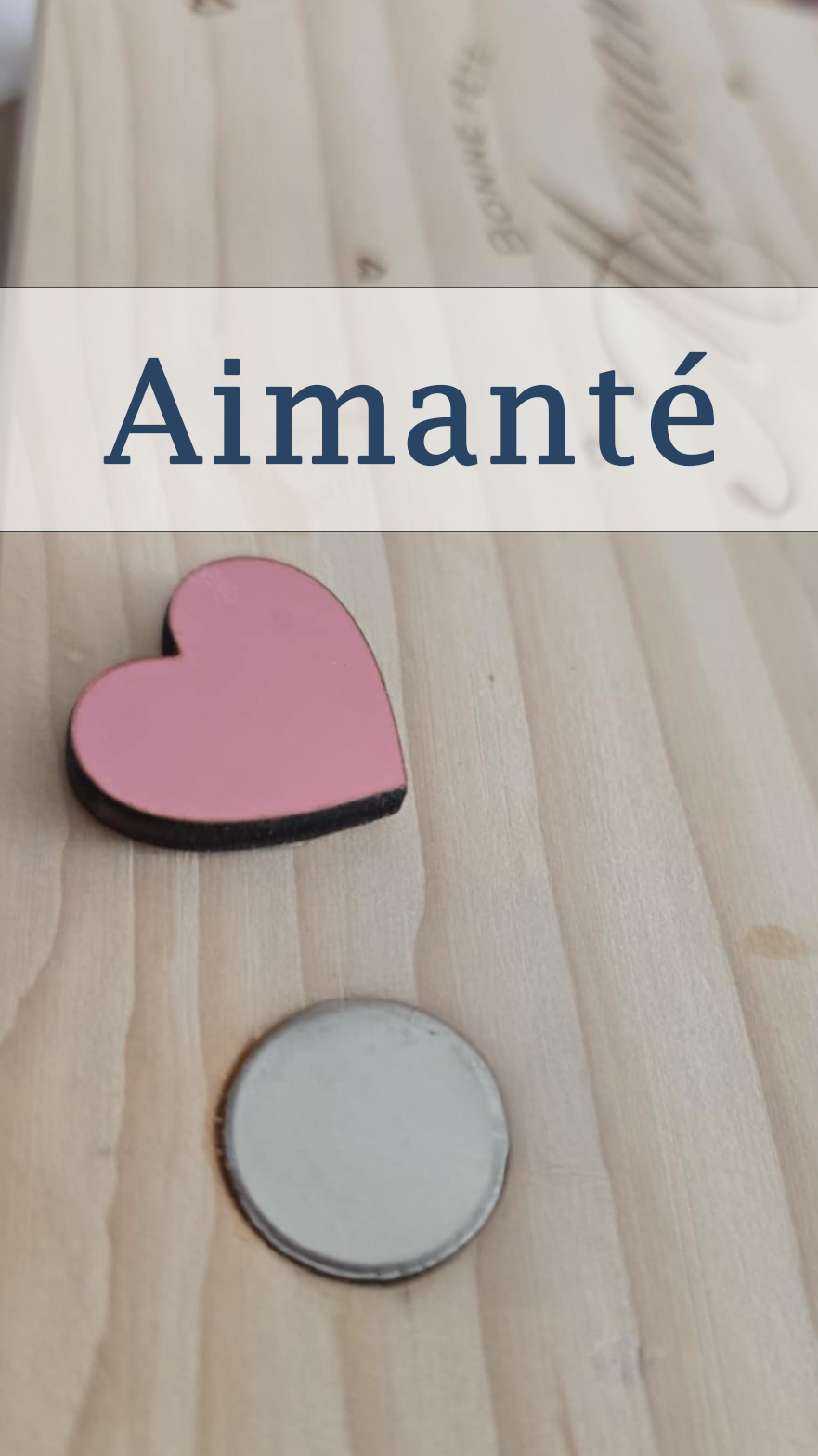 Bloc cadre photo en bois personnalisé message et prénoms gravés. Idée cadeau fête des mères