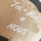 Accessoires panneaux photobooth personnalisés en bois