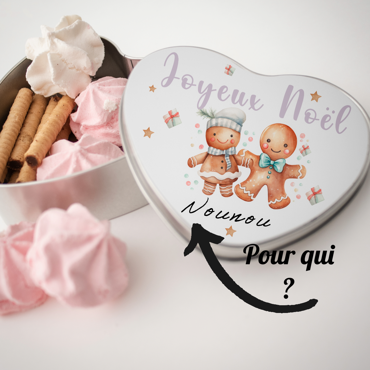 Boîte personnalisée noel cadeau nounou marraine maitresse atsem aesh...