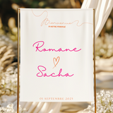 Panneau de Bienvenue tissu Mariage –