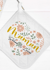 Ensemble gant et manique personnalisés maman