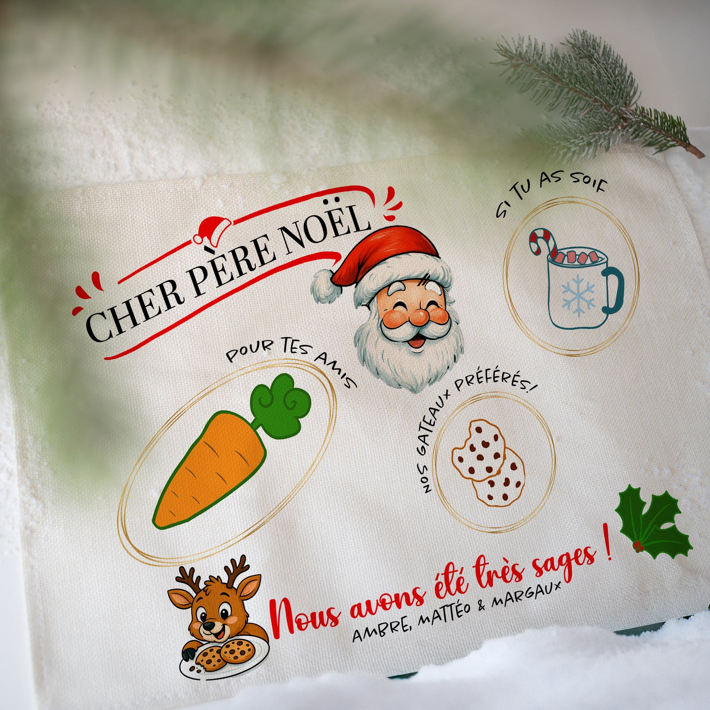 Set personnalisé spécial Père Noël – Tradition magique de Noël