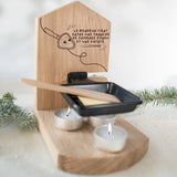Kit à raclette personnalisé individuel – Gravé avec humour 🕯️