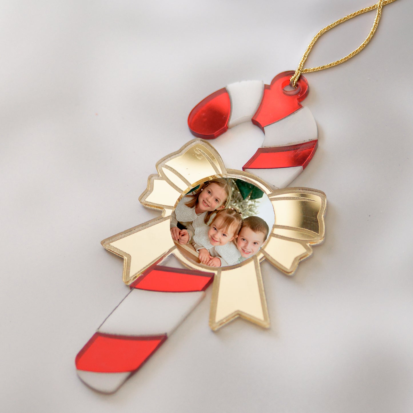 Sucre d’orge à suspendre avec photo️ - décoration sapin noël personnalisé