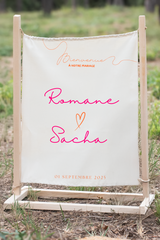 Panneau de Bienvenue tissu Mariage –