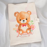 Protège carnet de santé personnalisé motif ourson