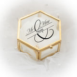 Boîte/stickers  personnalisés porte alliances