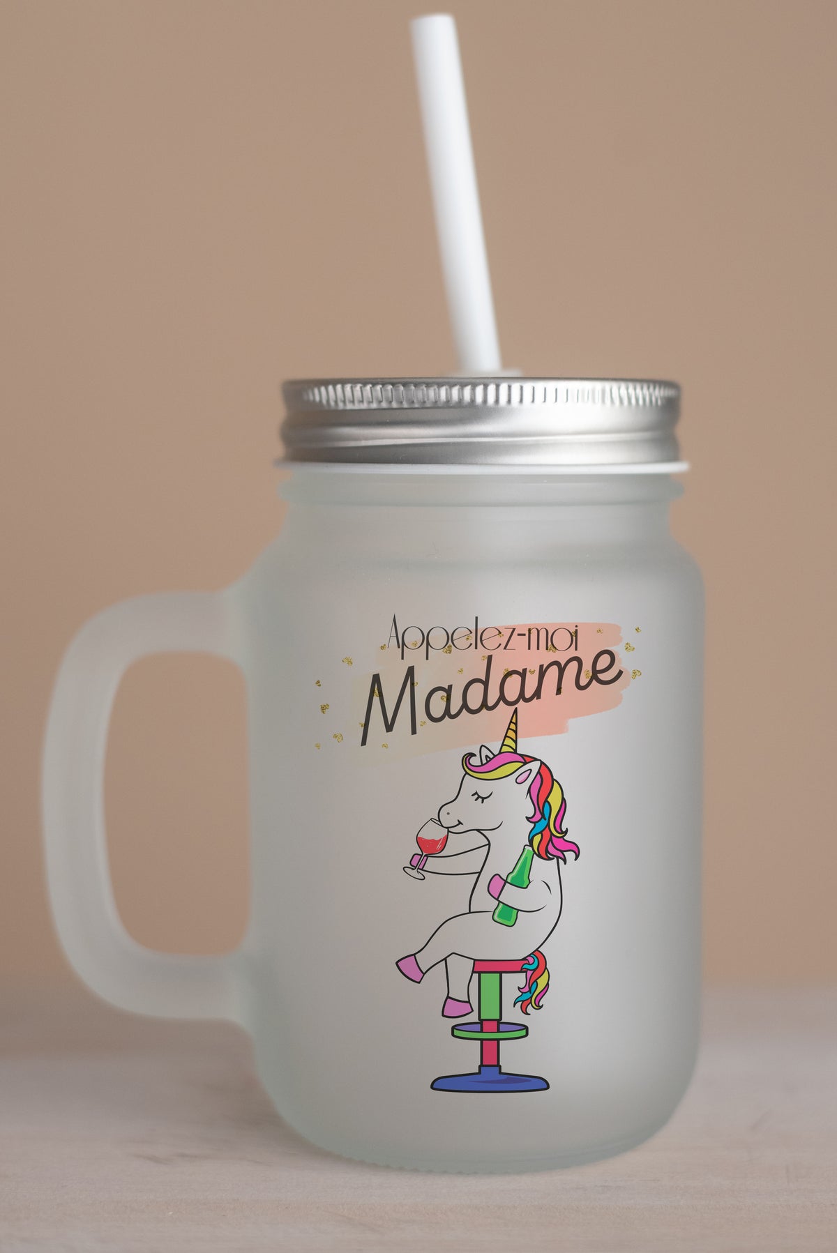 Verres EVJF accessoires personnalisés licorne - enterrement de vie de jeune fille licorne