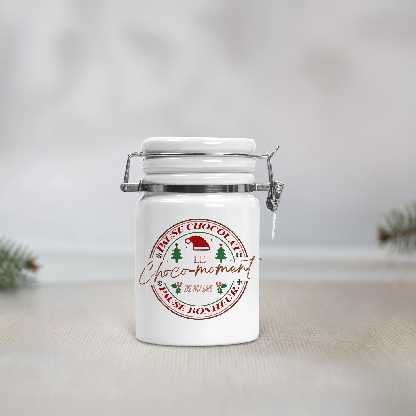 Pot à sucreries en céramique personnalisé – Spécial Noël 🎄