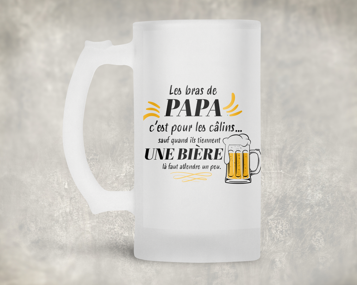 Pinte de bière personnalisée humour pour papa | idée Cadeau papa, fête des pères personnalisé