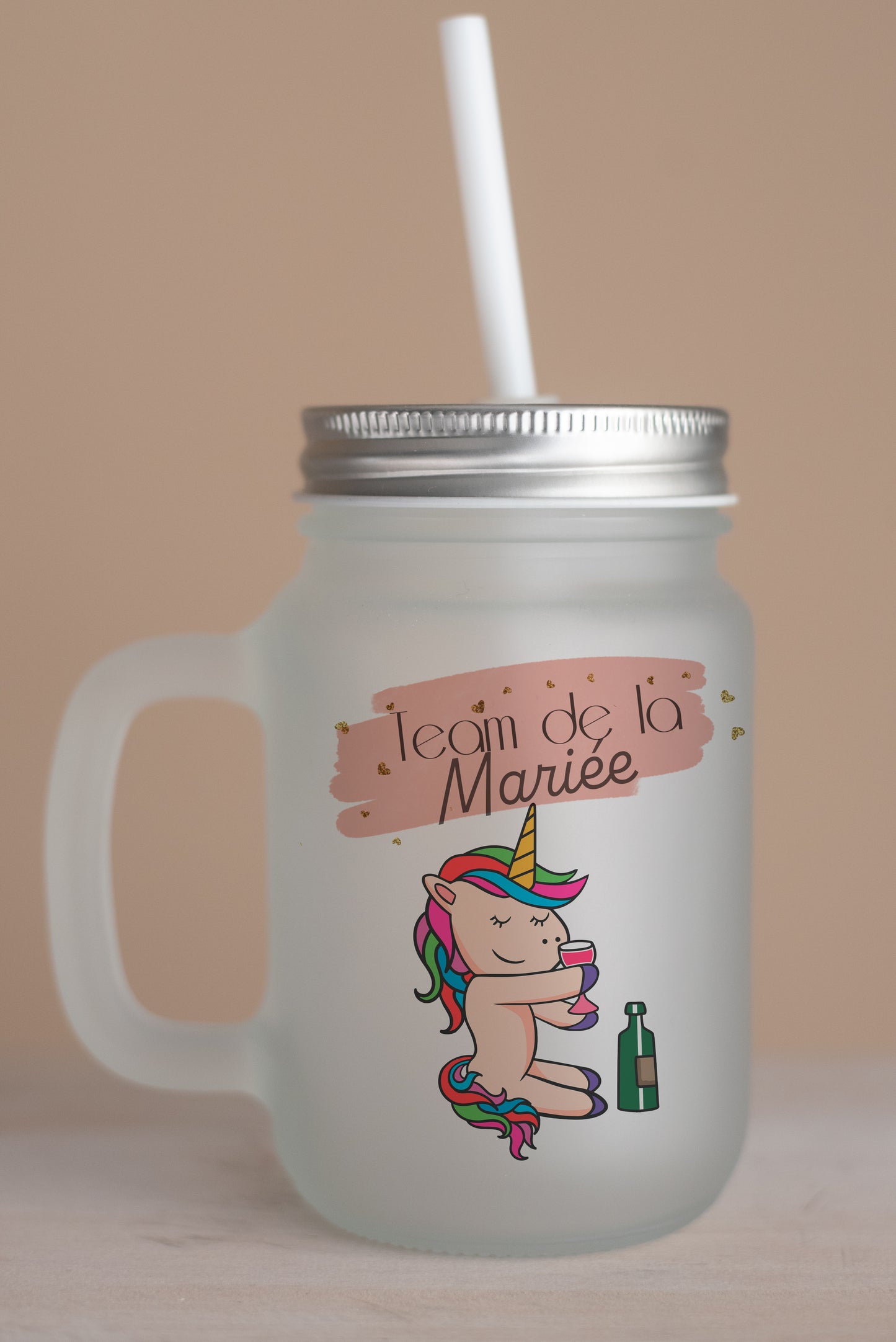 Verres EVJF accessoires personnalisés licorne - enterrement de vie de jeune fille licorne