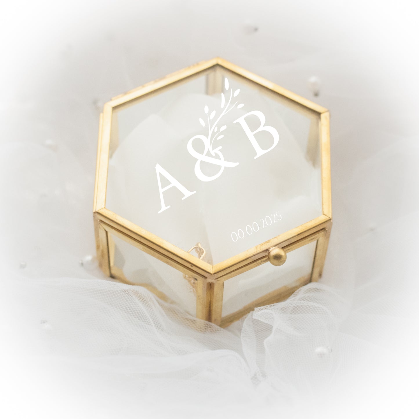 Boîte/stickers personnalisés porte alliances