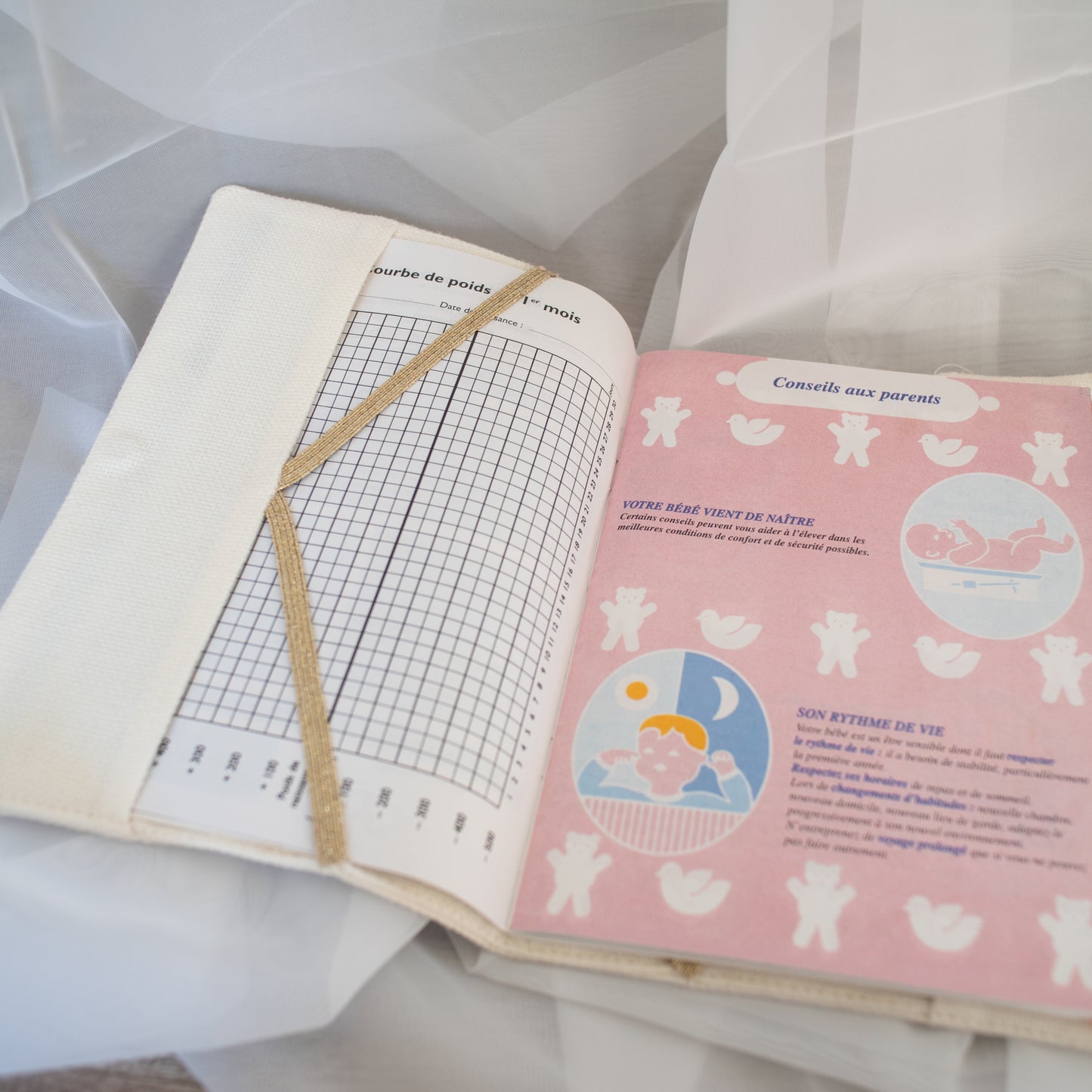 Protège carnet de santé personnalisé motif ourson