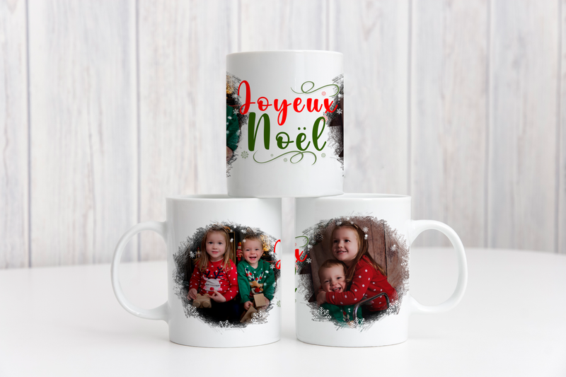 Mug photos personnalisé joyeux Noël- cadeau de Noël personnalisé