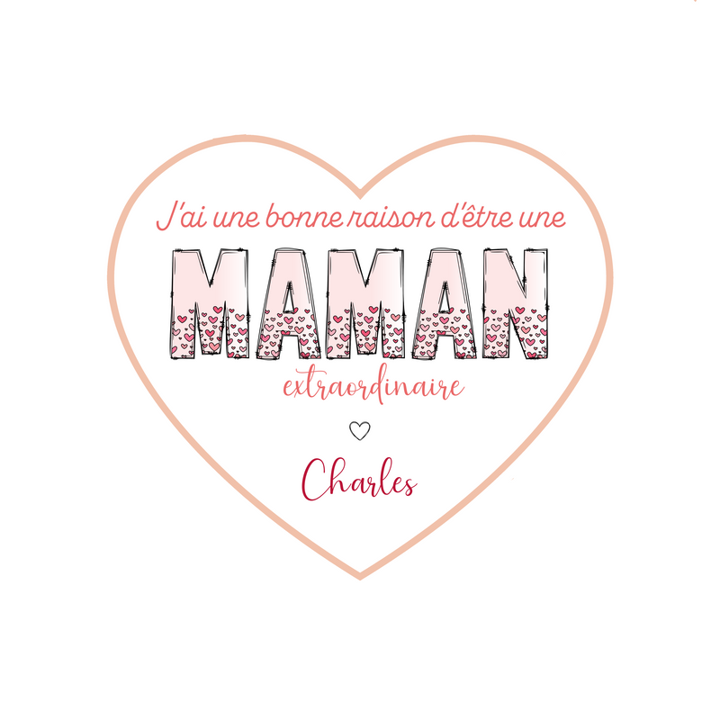 Tablier personnalisé messages maman - cadeau fête des mères, anniversaire maman