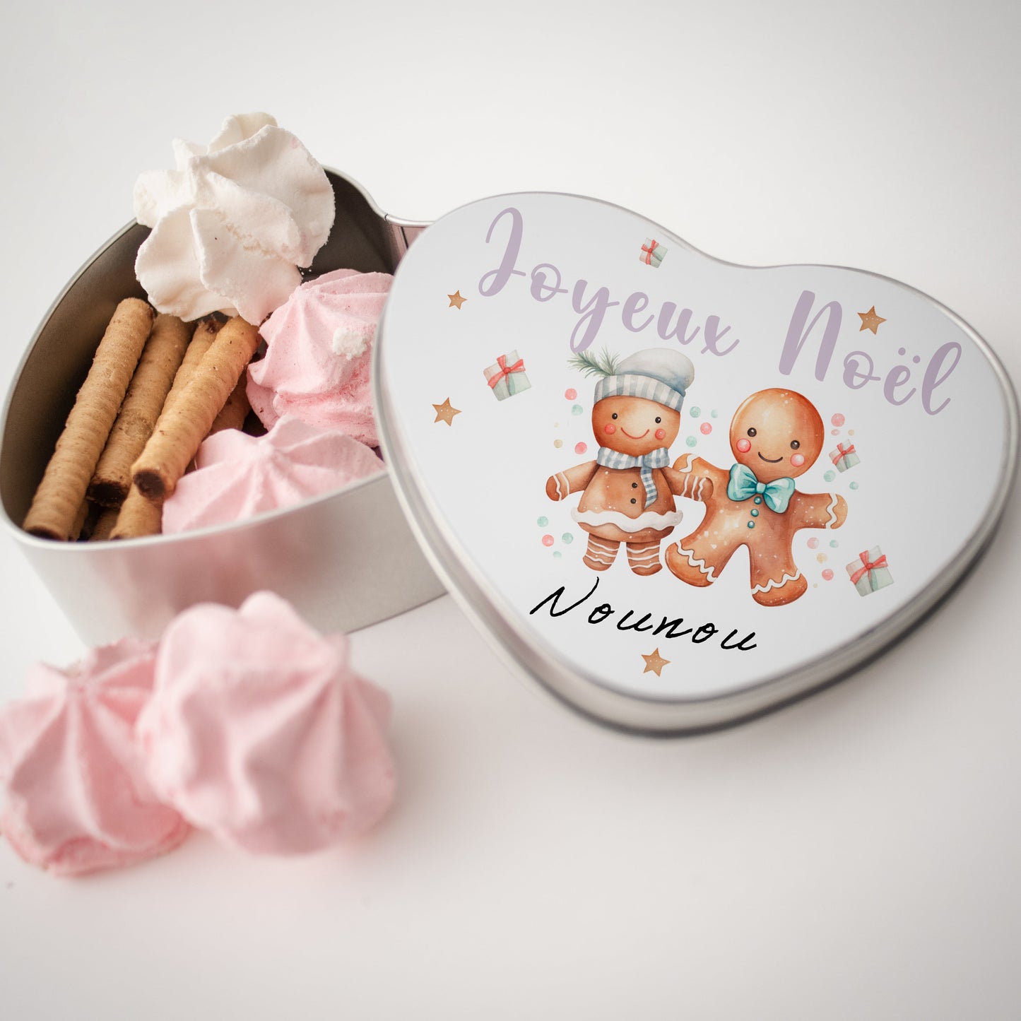 Boîte personnalisée noel cadeau nounou marraine maitresse atsem aesh...