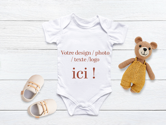 PERSONNALISABLE Body manches longues ou courtes à personnaliser