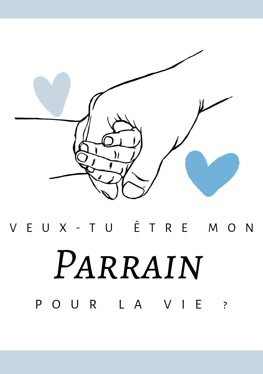 Etiquette bouteille vin "Veux-tu être mon parrain"