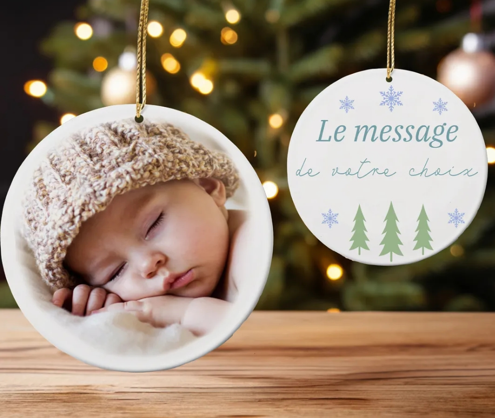 Suspension sapin céramique photo