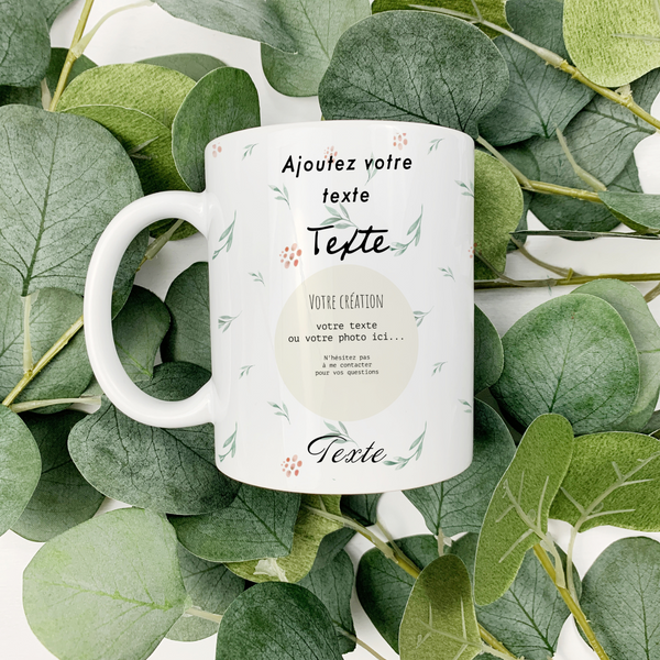 Mug Personnalisable avec Motif Floral : Un Cadeau pour Toutes les Occasions