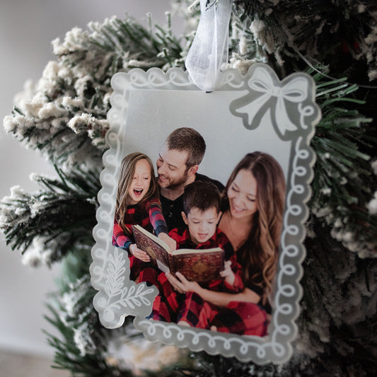 suspension décoration de noël personnalisée avec photo
