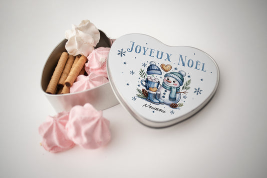 Mug et Boîte à Biscuits Personnalisés – Thème Bonhomme de Neige