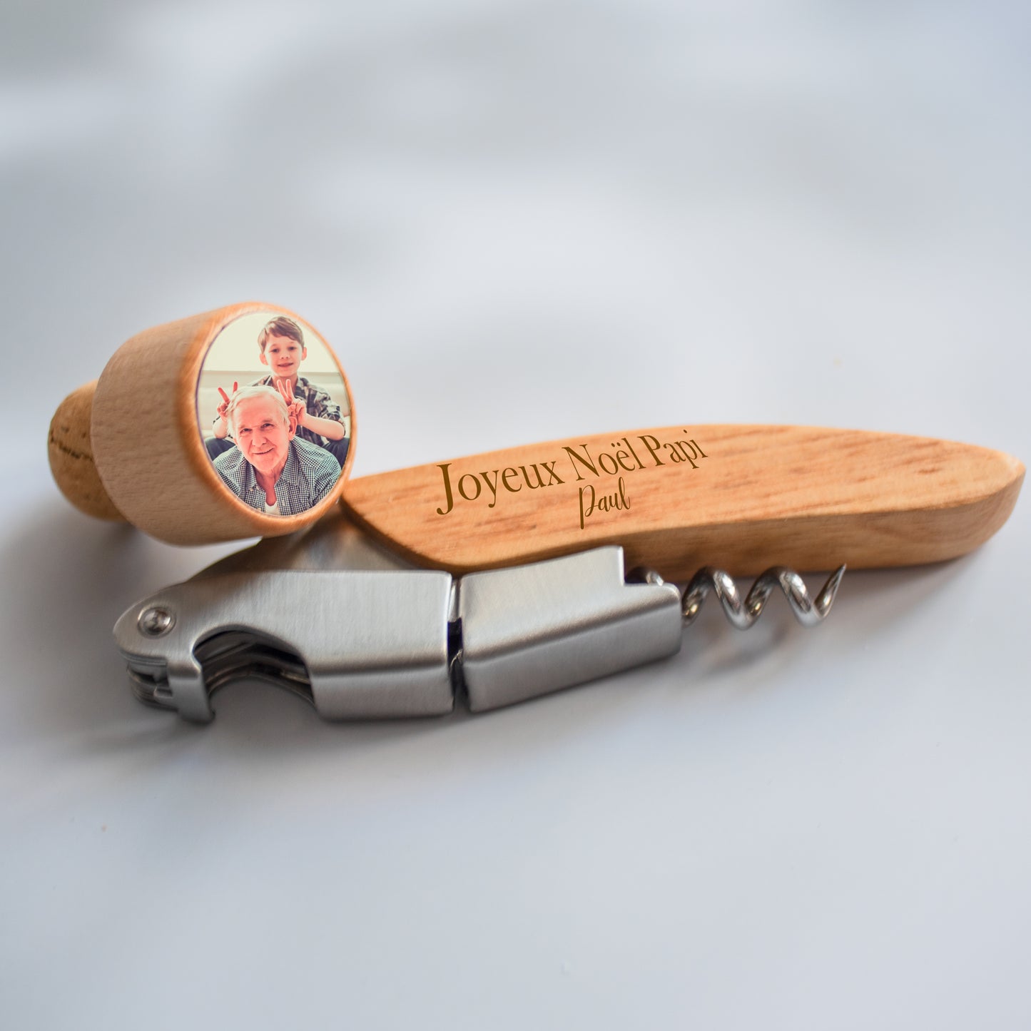 coffret vin tire bouchon et bouchon personnalisé