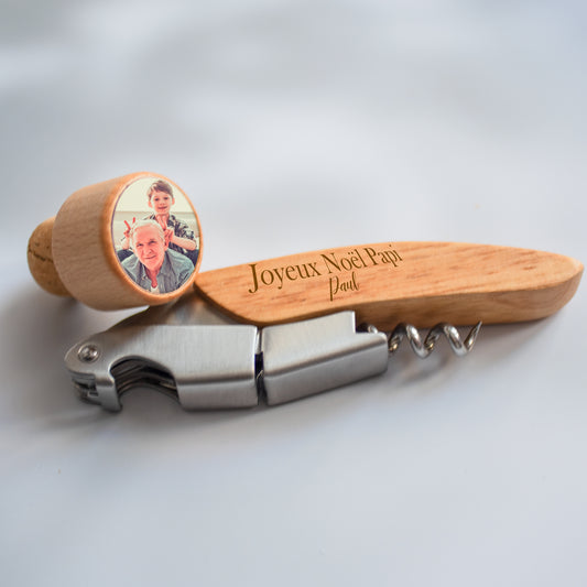 coffret vin tire bouchon et bouchon personnalisé