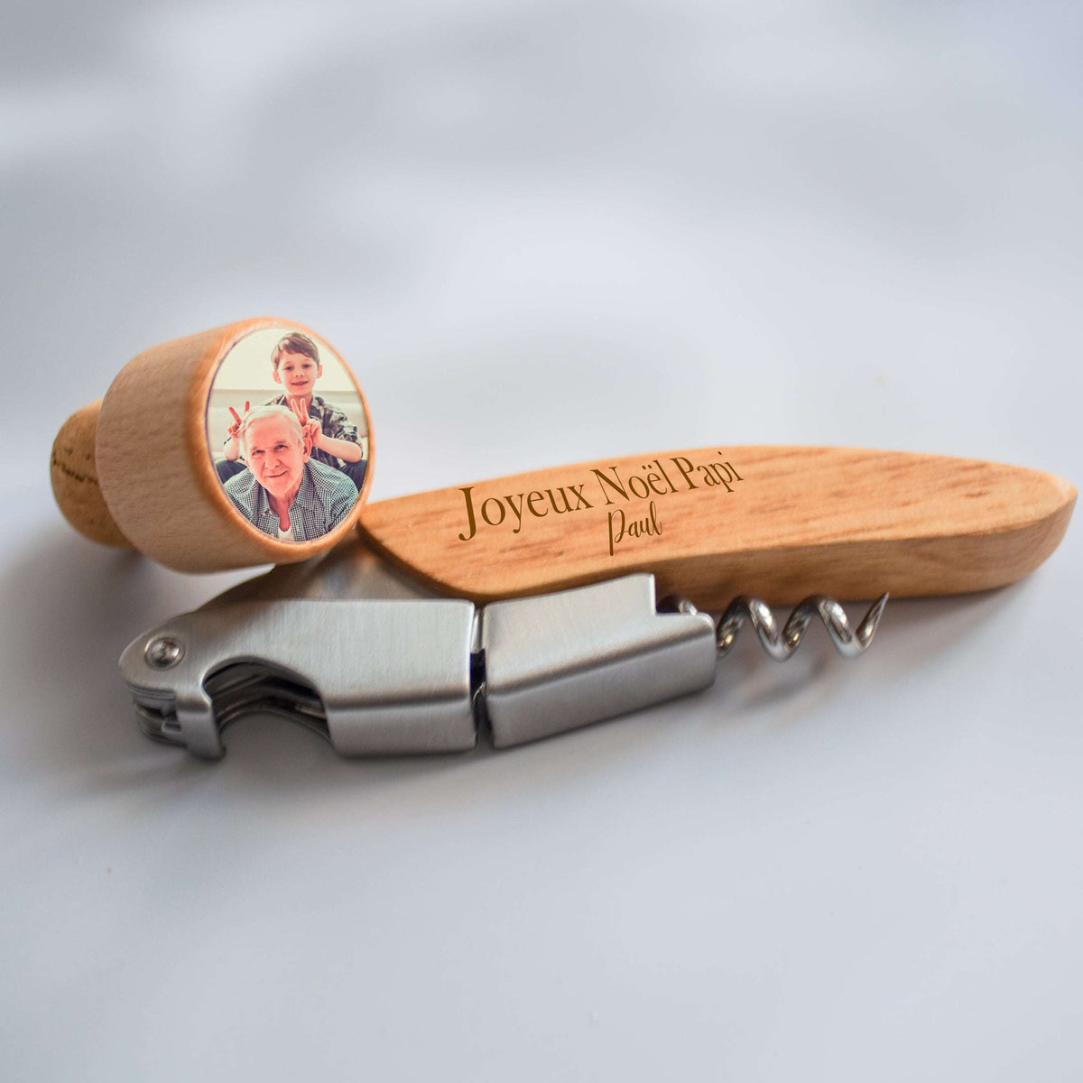 coffret vin tire bouchon et bouchon personnalisé