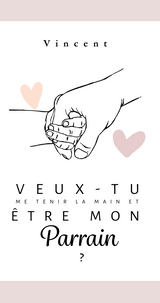 Etiquette autocollante pour bouteille " Veux-tu être mon parrain ?" " Veux-tu être ma marraine ?" | Demande parrain marraine originale