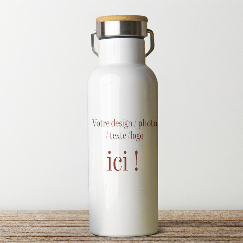 PERSONNALISABLE EN LIGNE- Bouteille Gourde en inox