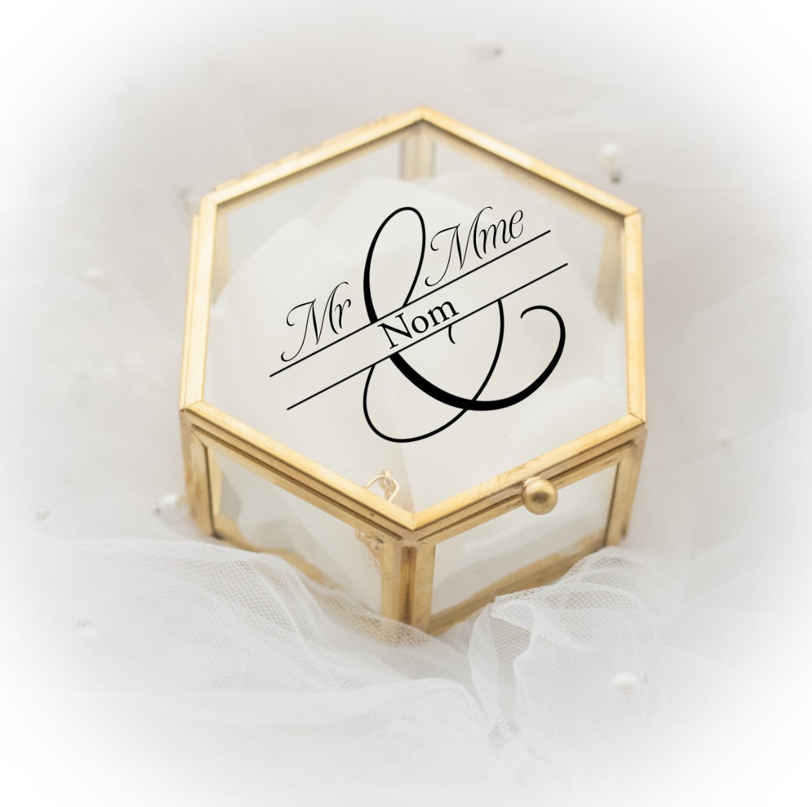 Boîte/stickers  personnalisés porte alliances