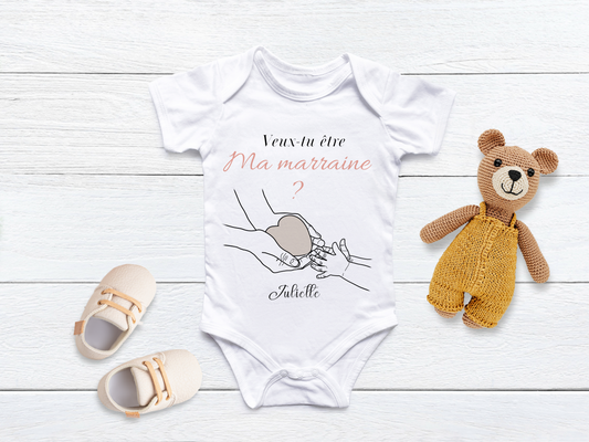 Body bébé personnalisé marraine | Veux-tu être ma marraine ?