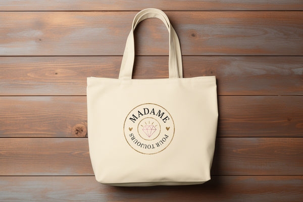 Grand sac personnalisé mariée - Cadeau Sac mariage evjf "madame pour toujours"