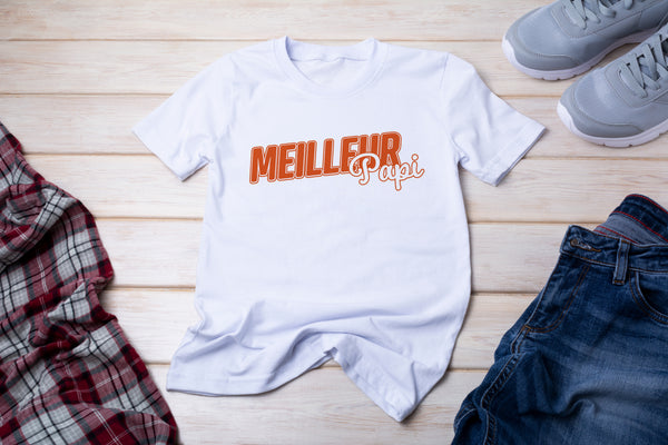 T-shirt "meilleur papi" Personnalisé