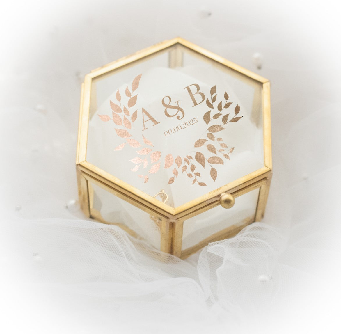 Boîte/stickers  personnalisés porte alliances