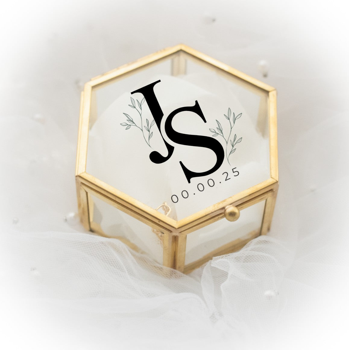 Boîte/stickers  personnalisés porte alliances