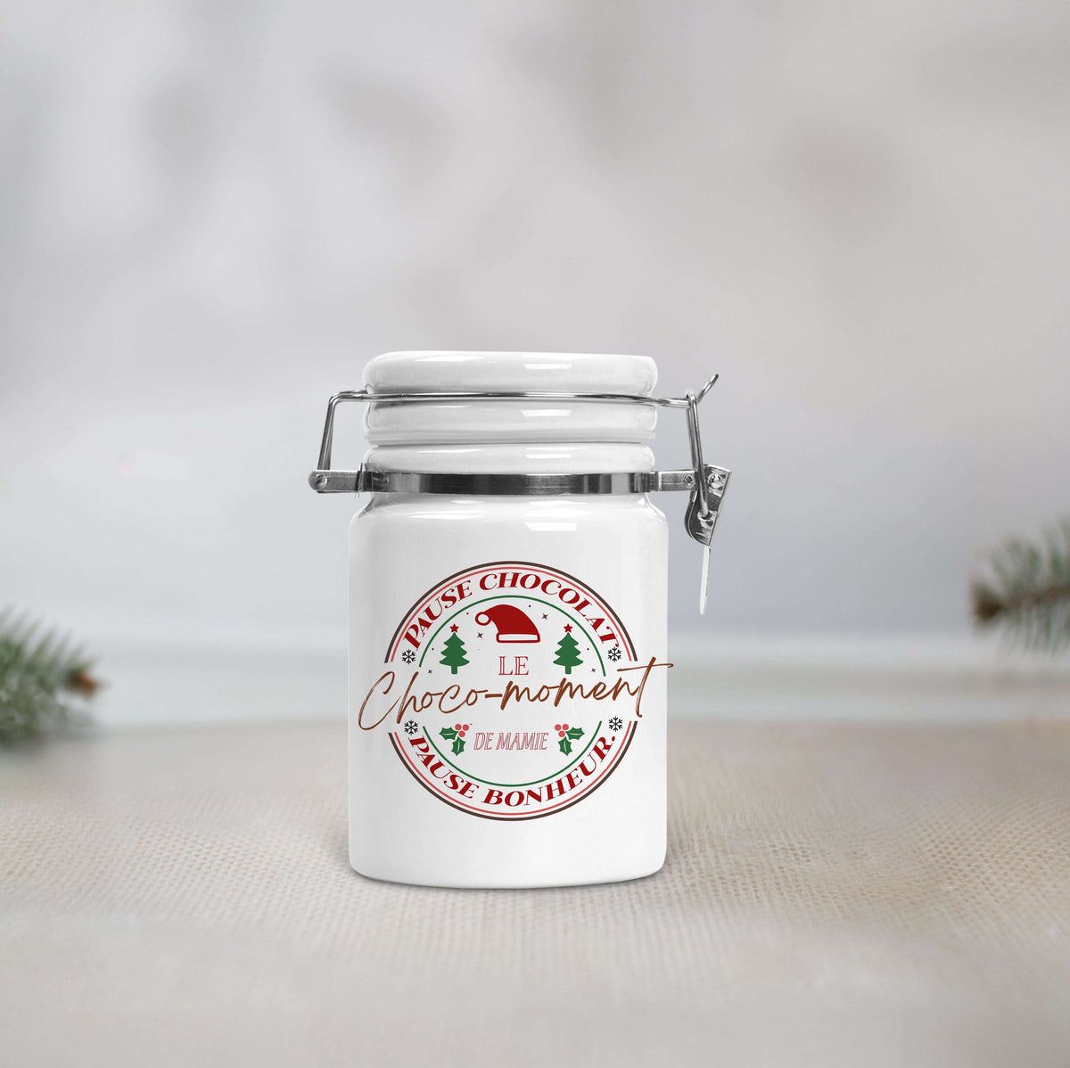 Pot à sucreries en céramique personnalisé – Spécial Noël 🎄