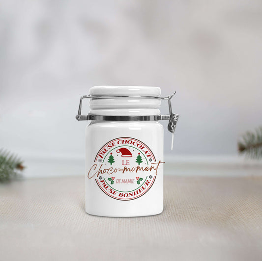 Pot à sucreries en céramique personnalisé – Spécial Noël 🎄