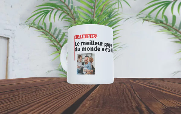 Mug Personnalisable "Flash Info" : Le mug qui fait la une des journaux