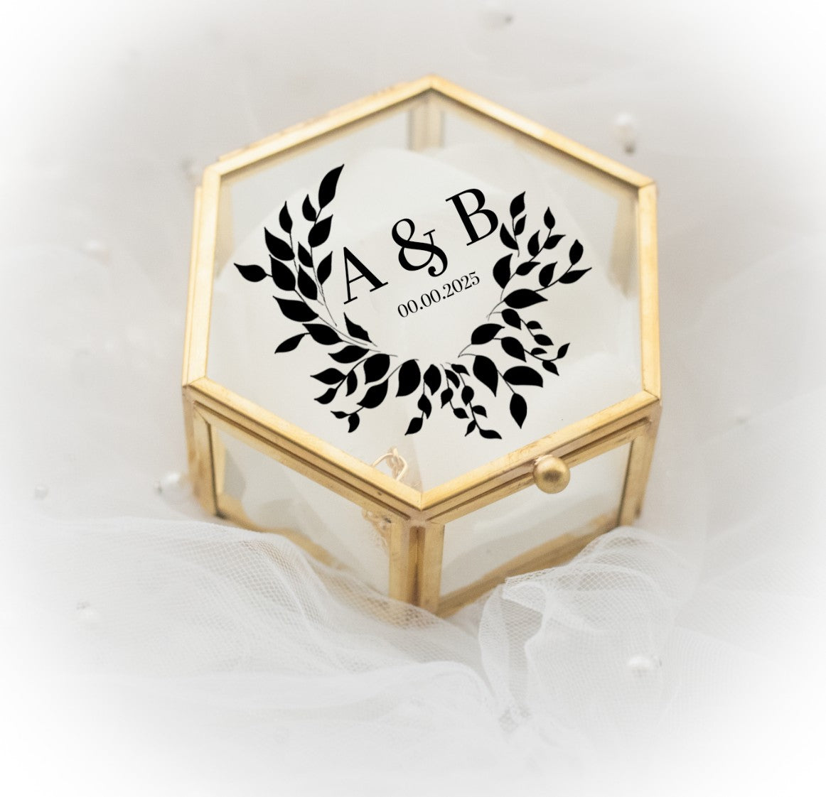 Boîte/stickers  personnalisés porte alliances