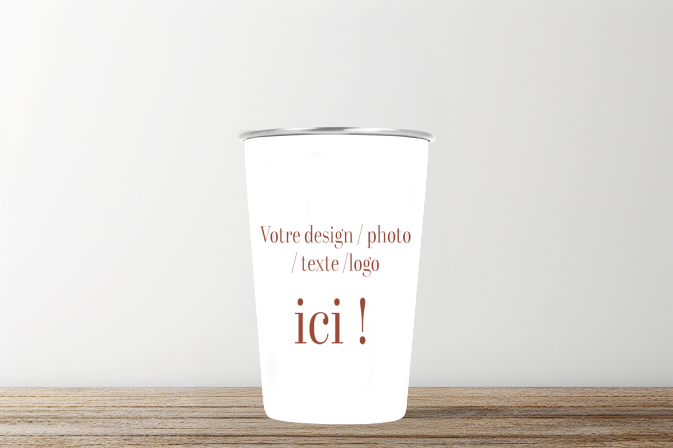 PERSONNALISABLE EN LIGNE - Verre Gobelet en inox