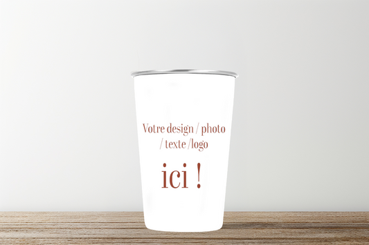 PERSONNALISABLE EN LIGNE - Verre Gobelet en inox