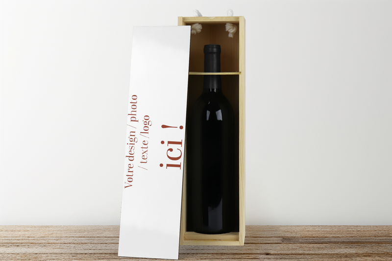 PERSONNALISABLE EN LIGN - Coffret en bois pour bouteille de vin